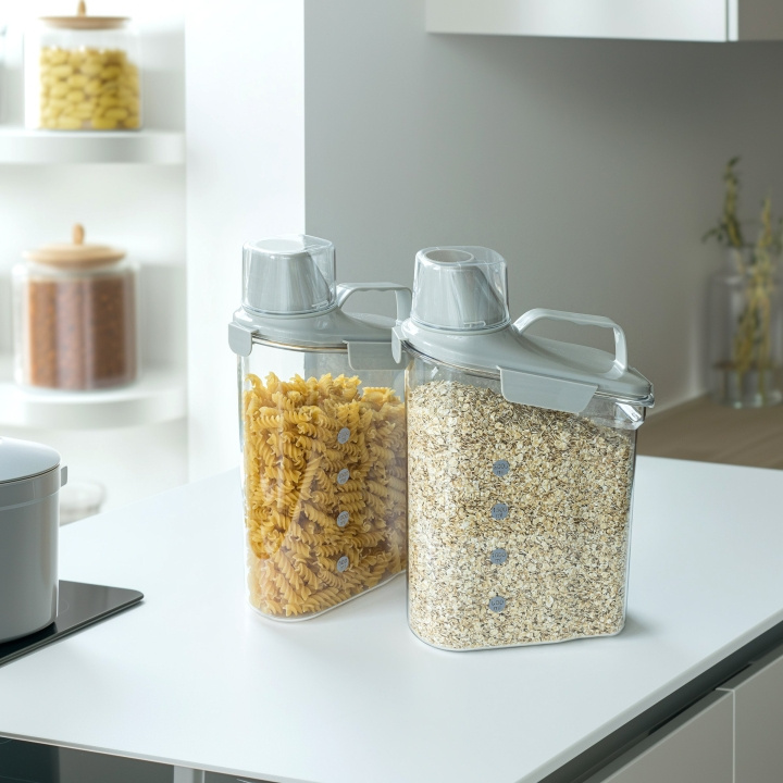 Scandinavian Collection Container with Measuring Cup - 2 Pack in the group HOME, HOUSEHOLD & GARDEN / Kitchen utensils / Other kitchen tools at TP E-commerce Nordic AB (D21554)