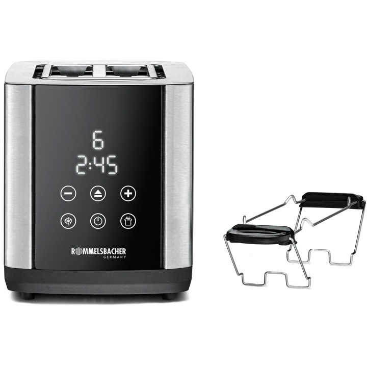 Rommelsbacher Brödrost Sunny TO 850 Rostfri LED-Disp Touch Control in the group HOME, HOUSEHOLD & GARDEN / Household appliances / Toasters & Bread grills / Toasters at TP E-commerce Nordic AB (D21603)