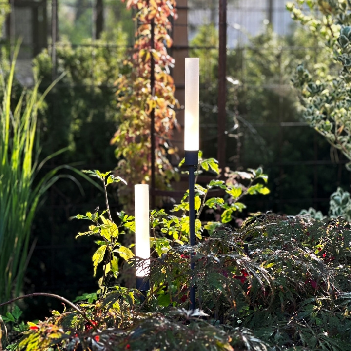 LightsOn Frost Ljuspelare 126 + 91 cm 2-pack Grå in the group HOME, HOUSEHOLD & GARDEN / Electricity & Lighting / Outdoor lighting at TP E-commerce Nordic AB (D21647)