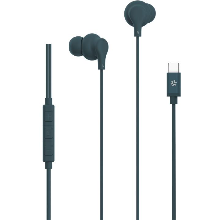 Celly Hörlurar In-Ear Kabel USB-C UP1600 Blågrön in the group HOME ELECTRONICS / Audio & Picture / Headphones & Accessories / Headphones at TP E-commerce Nordic AB (D21654)