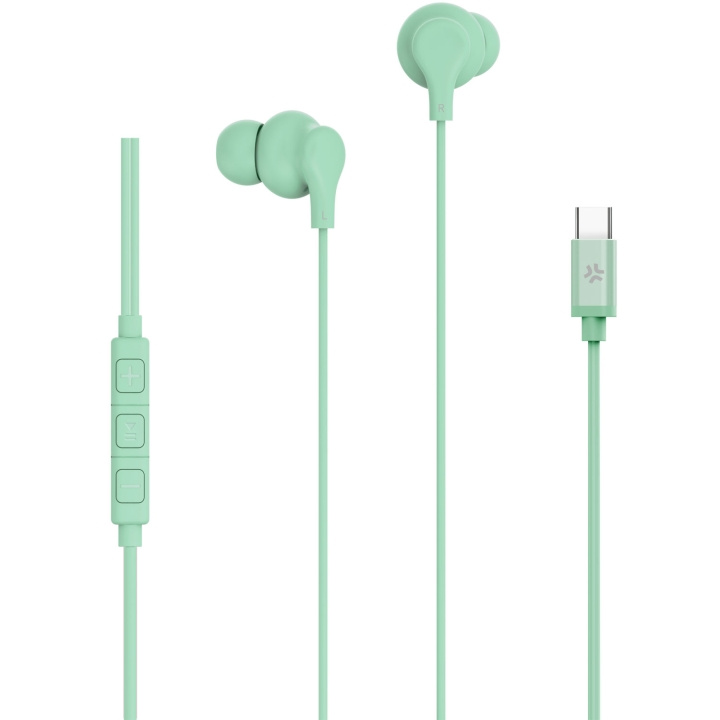Celly Hörlurar In-Ear Kabel USB-C UP1600 Ljusgrön in the group HOME ELECTRONICS / Audio & Picture / Headphones & Accessories / Headphones at TP E-commerce Nordic AB (D21655)