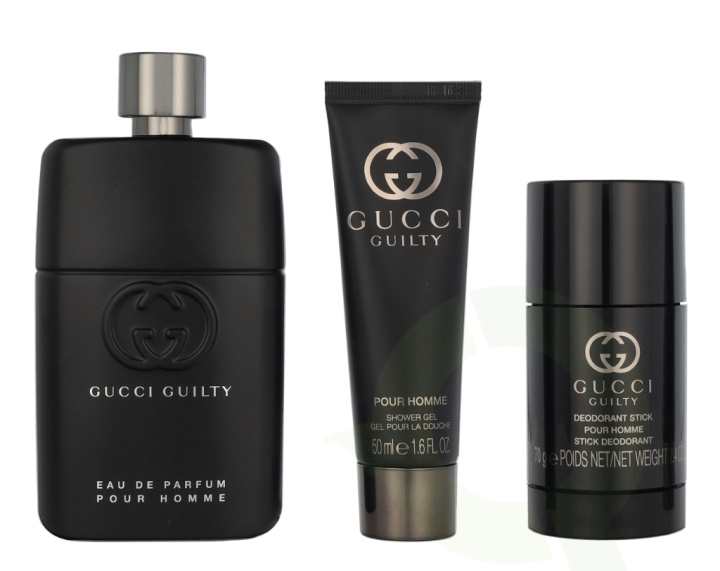 Gucci Guilty Pour Homme Giftset 215 ml Edp Spray 90ml/Shower Gel 50ml/Deodorant Stick 75g in the group BEAUTY & HEALTH / Fragrance & Perfume / Perfumes / Perfume for him at TP E-commerce Nordic AB (D21732)