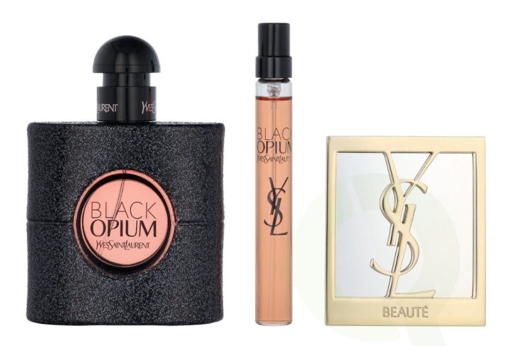 Yves Saint Laurent YSL Black Opium Giftset 60 ml Edp Spray 50ml/Edp Spray 10ml/Mirror in the group BEAUTY & HEALTH / Fragrance & Perfume / Perfumes / Perfume for her at TP E-commerce Nordic AB (D21754)