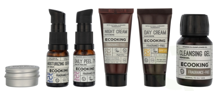 Ecooking Skincare Starter Kit 115 ml Cleansing Gel 50ml/Daily peel 10ml/Day Cream 15ml/Night Cream 15ml/Moisturizing Serum 10ml/Multi Bal in the group BEAUTY & HEALTH / Skin care / Face / Cleaning at TP E-commerce Nordic AB (D21800)