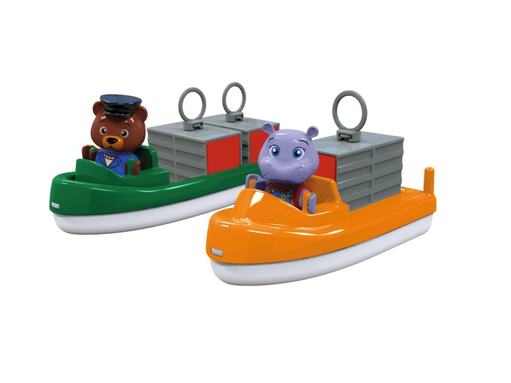 Aquaplay 2 container ships w/figures (8700000271) in the group TOYS, KIDS & BABY PRODUCTS / Toys / Figures, Miniatures & accessories at TP E-commerce Nordic AB (D21860)
