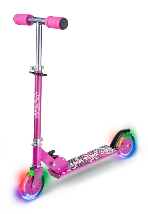California Pink scooter with LED lights (83154) in the group TOYS, KIDS & BABY PRODUCTS / Outdoor toys / Bicycles & Scooters at TP E-commerce Nordic AB (D21946)