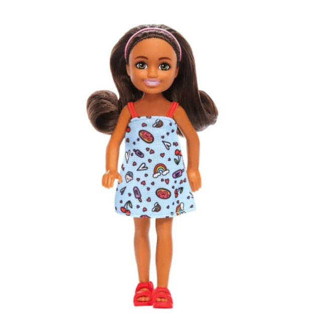 Barbie Chelsea Doll, Small Doll - Blue Dress With Brown Hair & Green Eyes (HXM97) in the group TOYS, KIDS & BABY PRODUCTS / Toys / Docks & Accessories at TP E-commerce Nordic AB (D21951)