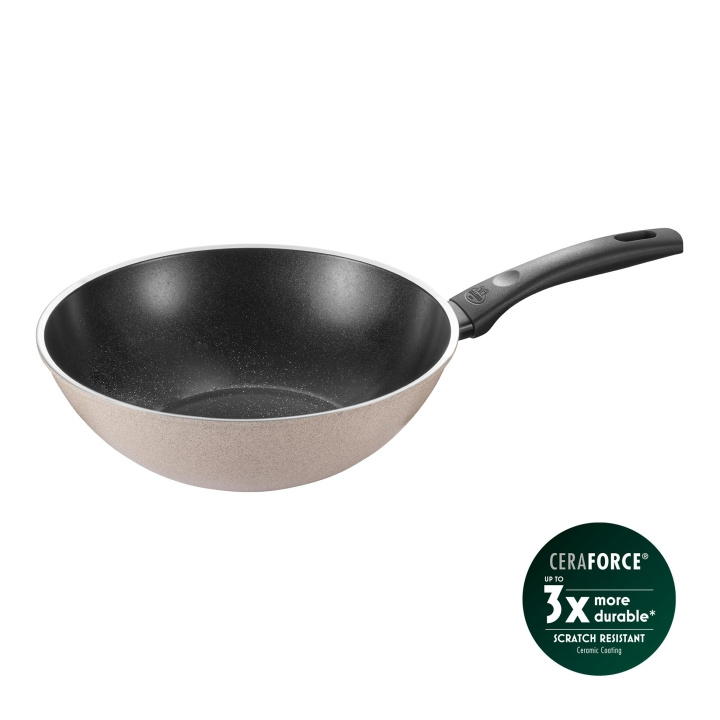 Ballarini Ledro Wok - Beige - 28 cm in the group HOME, HOUSEHOLD & GARDEN / Kitchen utensils / Frying pans at TP E-commerce Nordic AB (D22025)