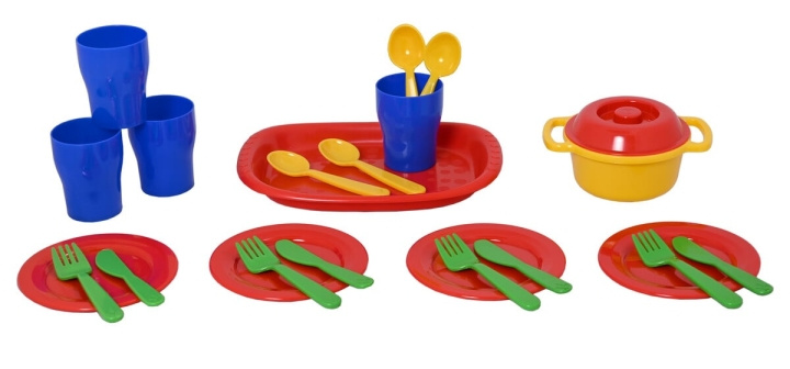 Plasto Dinner set - 23 parts (2969000) in the group TOYS, KIDS & BABY PRODUCTS / Toys / Play set at TP E-commerce Nordic AB (D22160)