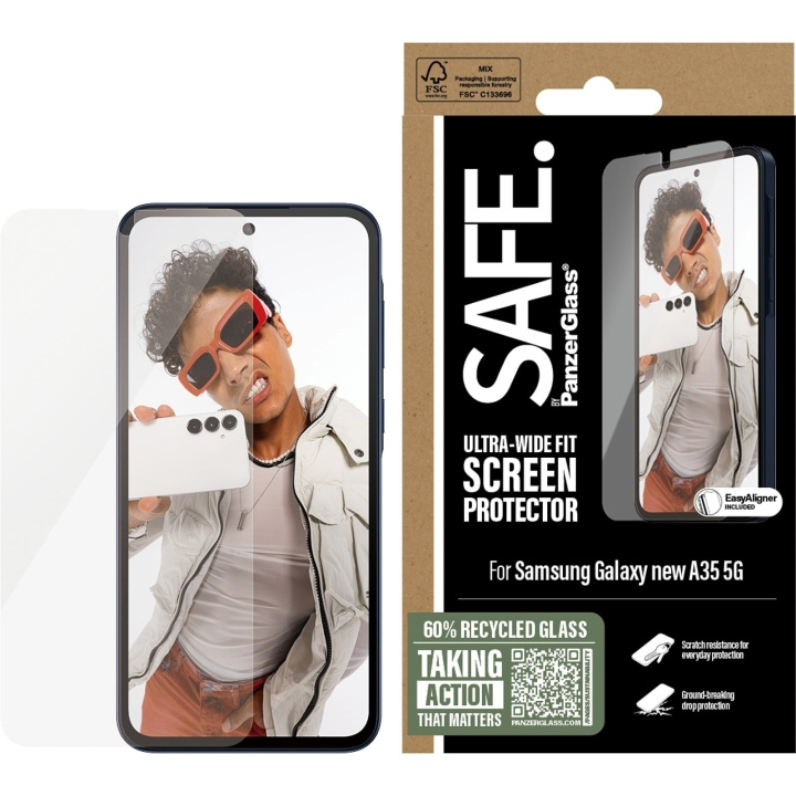 PanzerGlass - SAFE Screen Protector Galaxy new A36 5G UWF w. Aligner in the group SMARTPHONE & TABLETS / Phone cases / Samsung at TP E-commerce Nordic AB (D22220)