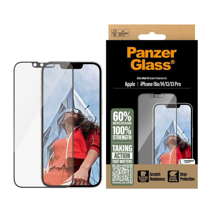 PanzerGlass Screen Protection - iPhone 16e - 14 - 13 - 13 Pro - Ultra-Wide Fit in the group SMARTPHONE & TABLETS / Phone cases / Apple / iPhone 16 at TP E-commerce Nordic AB (D22232)