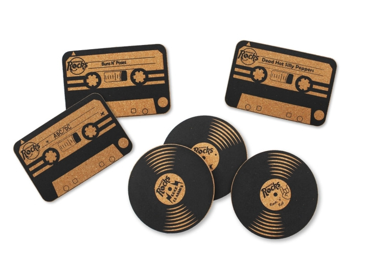 Winkee Rocks Coaster Set of 6 - Black in the group HOME, HOUSEHOLD & GARDEN / Kitchen utensils / Wine & Drink accessories at TP E-commerce Nordic AB (D22244)