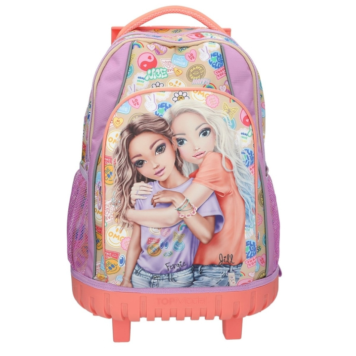 TOPModel TOPModel School Backpack Trolley GIRL POWER - Beige, Lilac, Coral - 34x24x50 cm (413286) in the group TOYS, KIDS & BABY PRODUCTS / Travel / Bags for kids / Backpacks at TP E-commerce Nordic AB (D22265)