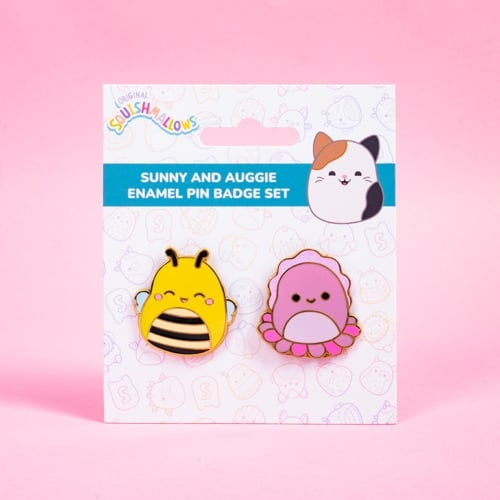 Squishmallows Pin Badges x 2 Sunny & Auggie - Vibrant in the group Sport, leisure & Hobby / Fun stuff / Collector\'s items at TP E-commerce Nordic AB (D22349)