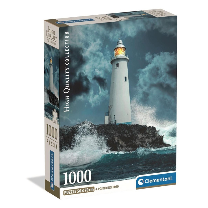 Clementoni Pussel 1000 Pcs CB Lighthouse In The Storm in the group Sport, leisure & Hobby / Hobby / Puzzle at TP E-commerce Nordic AB (D22877)