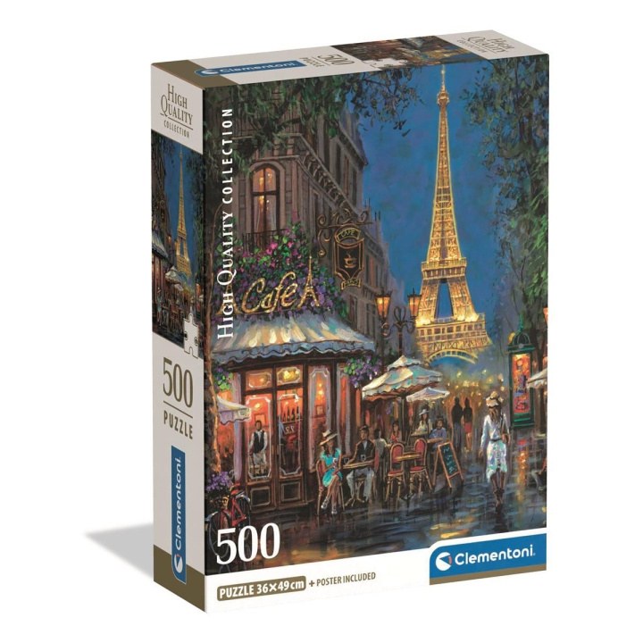 Clementoni Puzzle 500 Pcs CB High Quality Collection Night of the Eiffel Café in the group Sport, leisure & Hobby / Hobby / Puzzle at TP E-commerce Nordic AB (D22915)
