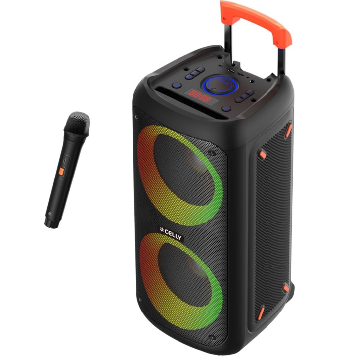 Celly Partyspeaker 40W + 2 trådlösa mikrofoner in the group HOME ELECTRONICS / Audio & Picture / Speakers & accessories / Bluetooth Speakers / Portable speakers at TP E-commerce Nordic AB (D22983)