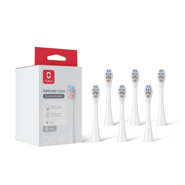 Oclean Brush Head Kids 6 Pack White in the group BEAUTY & HEALTH / Oral care / Accessories for electric toothbrushes at TP E-commerce Nordic AB (D23045)