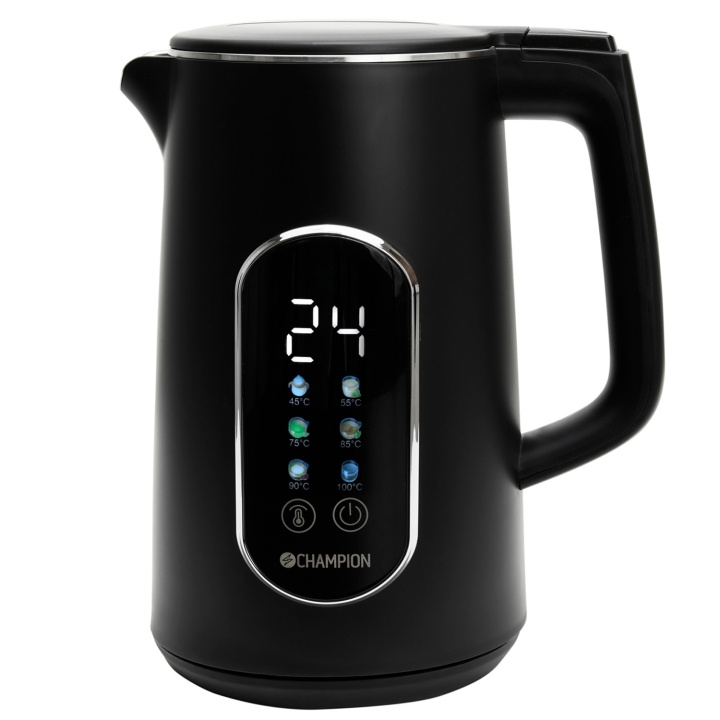 Champion Vattenkokare Digital Temp Varmhållning 1,7L VK800 Mattsvart in the group HOME, HOUSEHOLD & GARDEN / Household appliances / Water & Juice / Kettles at TP E-commerce Nordic AB (D23281)