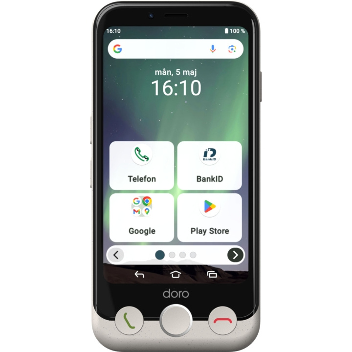 Doro Smartphone 4G Aurora A11 Ben-vit in the group SMARTPHONE & TABLETS / Mobile phones & smartphones at TP E-commerce Nordic AB (D23282)