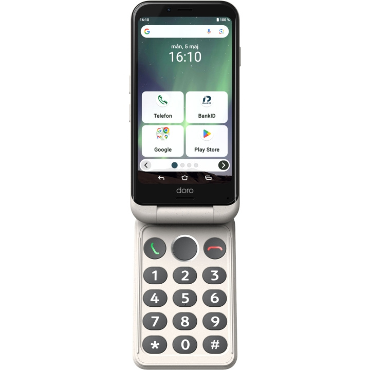 Doro Smartphone 4G Aurora A21 Ben-vit in the group SMARTPHONE & TABLETS / Mobile phones & smartphones at TP E-commerce Nordic AB (D23284)