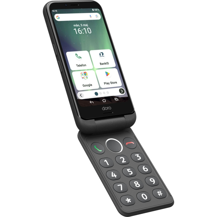 Doro Smartphone 4G Aurora A21 Grafit-grå in the group SMARTPHONE & TABLETS / Mobile phones & smartphones at TP E-commerce Nordic AB (D23285)
