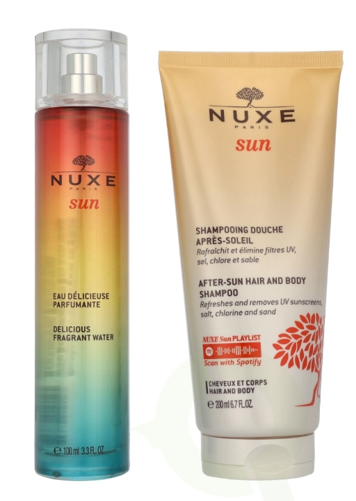 Nuxe Sun The Smell Of Summer Set 300 ml Delicious Fragrant Water Spray 100ml/After Sun Hair & Body Shampoo 200ml in the group BEAUTY & HEALTH / Hair & Styling / Hair care / Schampoo at TP E-commerce Nordic AB (D23413)