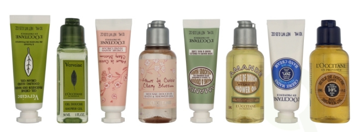 L\'Occitane Mixed Lines Set 175 ml Verbena Shower Gel 30ml/Verbena Hand Cream 10ml/Almond Shower Oil 35ml/Almond Hand Cream 10ml/Shea Butter Shower Oil 35ml/Shea Butter Hand Cream 10ml/Cherry Blossom Shower Gel 35ml/Cherry Blossom Hand Cream 10ml in the group BEAUTY & HEALTH / Gift sets / Gift sets for her at TP E-commerce Nordic AB (D23420)