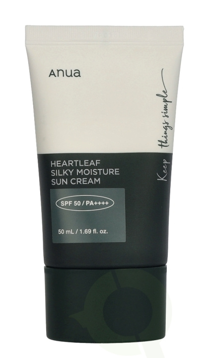 Anua Heartleaf Silky Moisture Sun Cream SPF50+ PA++++ 50 ml in the group BEAUTY & HEALTH / Skin care / Tanning / Sunscreen at TP E-commerce Nordic AB (D23458)