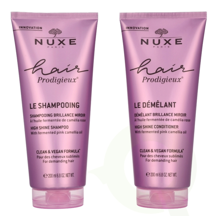 Nuxe Hair Prodigieux Set 400 ml High Shine Shampoo 200ml / High Shine Conditioner 200ml in the group BEAUTY & HEALTH / Hair & Styling / Hair care at TP E-commerce Nordic AB (D23579)
