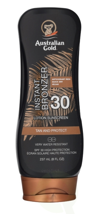 Australian Gold Instant Bronzer Lotion Sunscreen SPF30 237 ml in the group BEAUTY & HEALTH / Skin care / Tanning / Sunscreen at TP E-commerce Nordic AB (D23650)