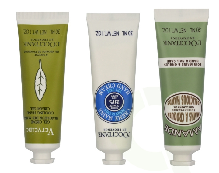 L\'Occitane Soft Hands Trio Set 90 ml Almond Delicious 30ml / Shea Butter 30ml / Verveine Cooling 30ml in the group BEAUTY & HEALTH / Manicure / Pedicure / Hand Creams at TP E-commerce Nordic AB (D23654)
