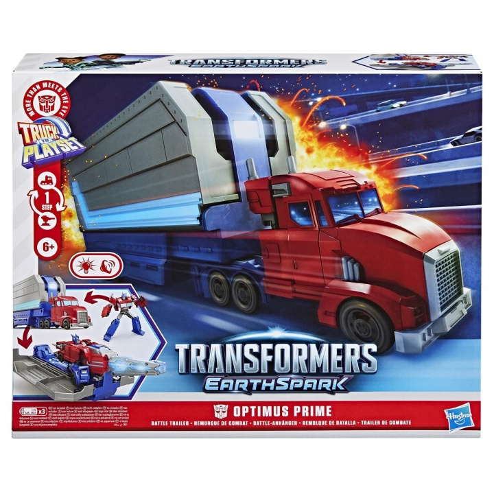 Transformers Earthspark Optimus Prime Battle Trailer in the group TOYS, KIDS & BABY PRODUCTS / Toys / Toy cars at TP E-commerce Nordic AB (D23726)