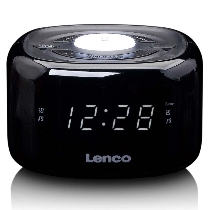 Lenco FM Clock Radio with Night Light Black in the group HOME, HOUSEHOLD & GARDEN / Watches & Counters / Wall clocks at TP E-commerce Nordic AB (D23774)