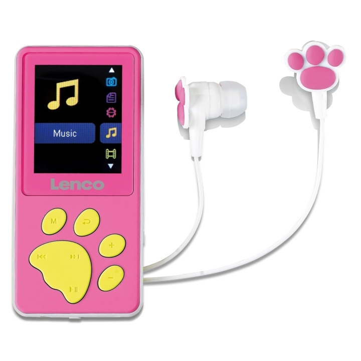 Lenco MP3/MP4 player with 8GB memory Pink in the group HOME ELECTRONICS / Audio & Picture / Home cinema, Hifi & Portable / Portable audio players / MP3-players at TP E-commerce Nordic AB (D23776)