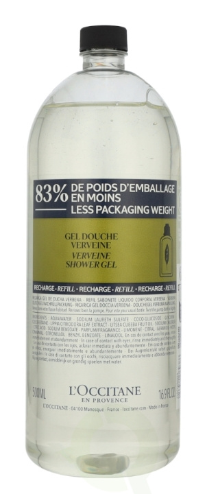 L\'Occitane Douche Gel Verveine Recharge Refill 500 ml in the group BEAUTY & HEALTH / Skin care / Body health / Bath & Shower gels at TP E-commerce Nordic AB (D24123)