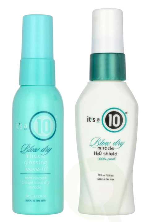 It\'s a 10 Blow Dry Gloss & Shield Duo Set 118.2 ml Leave-in 59,1ml/H2O Shield 59,1ml in the group BEAUTY & HEALTH / Hair & Styling / Hair care / Schampoo at TP E-commerce Nordic AB (D24153)