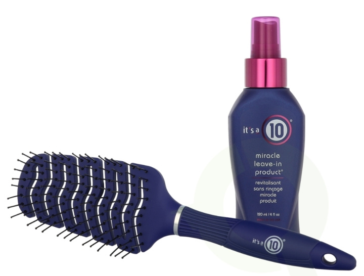 It\'s a 10 Detangling Set 120 ml Leave-in 120ml/Detangle Brush in the group BEAUTY & HEALTH / Hair & Styling / Hair care / Conditioner spray/Leave-in at TP E-commerce Nordic AB (D24157)