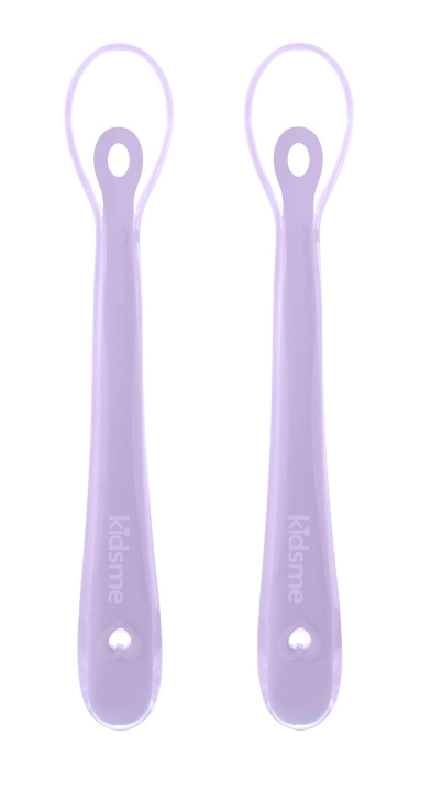 Kidsme Silicone spoon - Lavendel 2-pack (KIDS140308LA) in the group TOYS, KIDS & BABY PRODUCTS / Eat & Drink / Children\'s tableware at TP E-commerce Nordic AB (D24191)