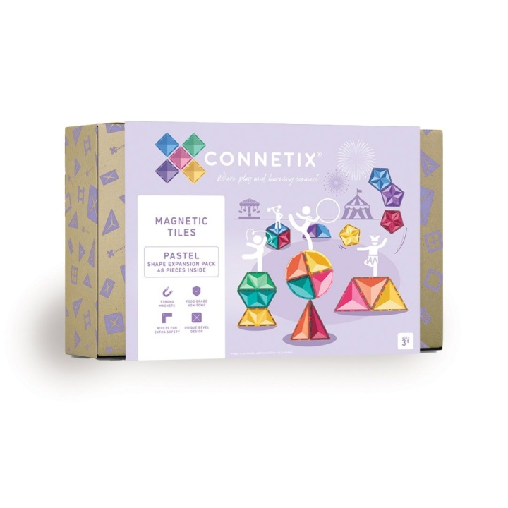 Connetix Pastel Shape Expansion Pack 48 Pieces (CT-P-00048-SE) in the group TOYS, KIDS & BABY PRODUCTS / Toys / Play set at TP E-commerce Nordic AB (D24200)