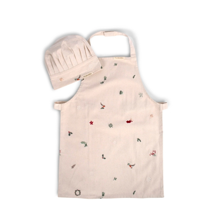 Filibabba Embroidered apron and hat - Wonderful Winter -(FI-03307) in the group TOYS, KIDS & BABY PRODUCTS / Children\'s textiles at TP E-commerce Nordic AB (D24222)