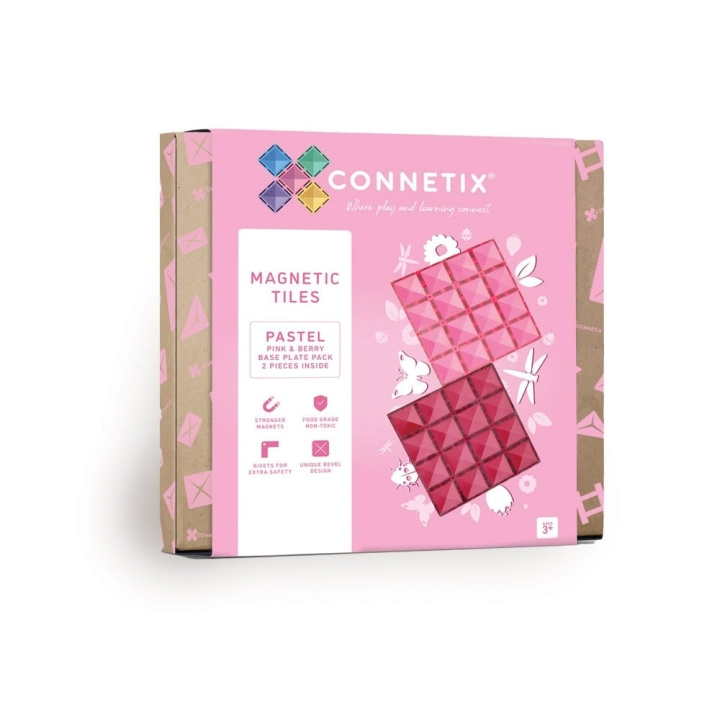 Connetix Base Plate - Pastel Pink & Berry - (CT-P-PB002-BP) in the group TOYS, KIDS & BABY PRODUCTS / Toys / Play set at TP E-commerce Nordic AB (D24234)