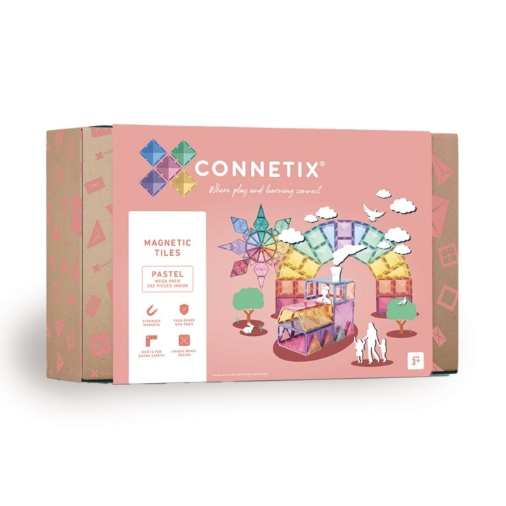 Connetix Pastel Mega Pack 202 Pieces - (CT-P-00202-ME) in the group TOYS, KIDS & BABY PRODUCTS / Toys / Play set at TP E-commerce Nordic AB (D24248)