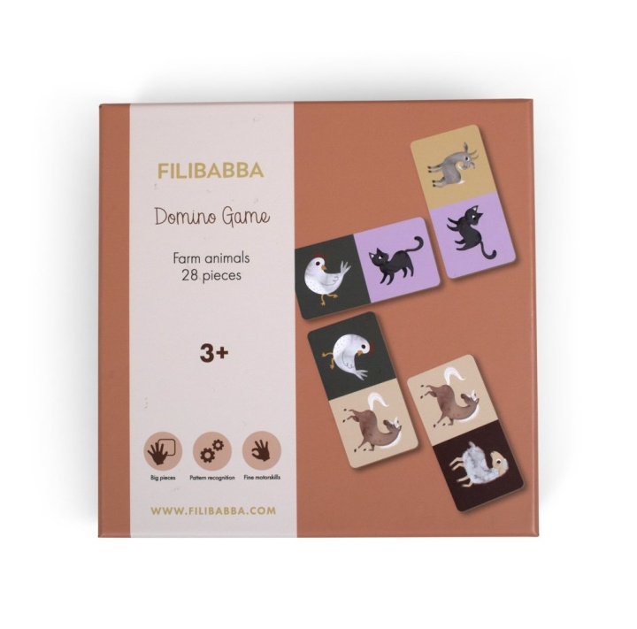 Filibabba Domino game - Farm animals - (FI-02769) in the group TOYS, KIDS & BABY PRODUCTS / Toys / Kids puzzle at TP E-commerce Nordic AB (D24260)