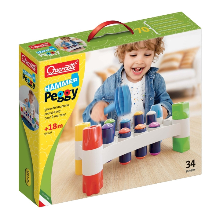 Quercetti Hammer Peggy - (QU-04120) in the group TOYS, KIDS & BABY PRODUCTS / Games / Board games at TP E-commerce Nordic AB (D24263)