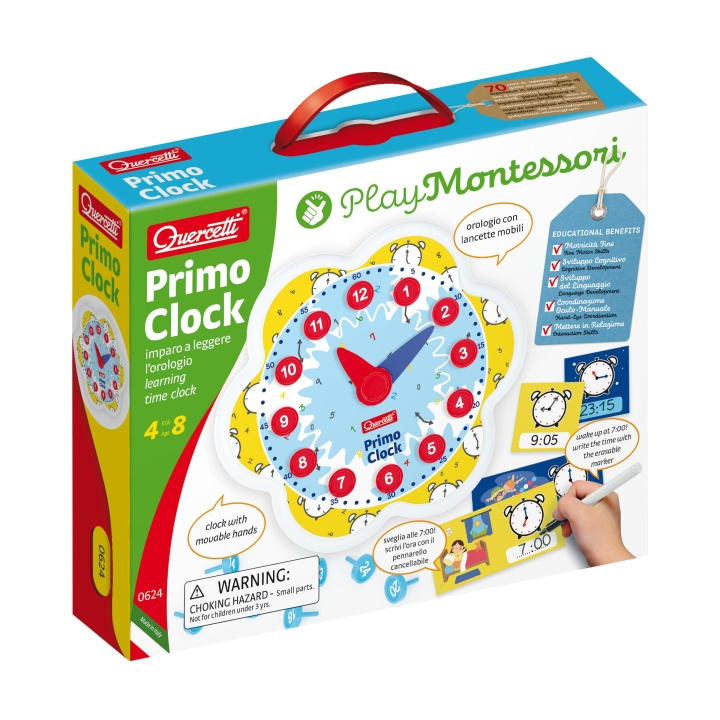 Quercetti Play Montessori Primo Clock - (QU-0624) in the group TOYS, KIDS & BABY PRODUCTS / Games / Board games at TP E-commerce Nordic AB (D24264)