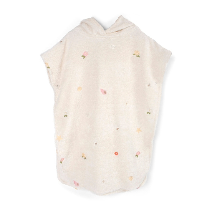 Filibabba Embroidered beach poncho - Ocean Blossom - 12-60 m - White (FI-03574) in the group TOYS, KIDS & BABY PRODUCTS / Children\'s textiles at TP E-commerce Nordic AB (D24288)