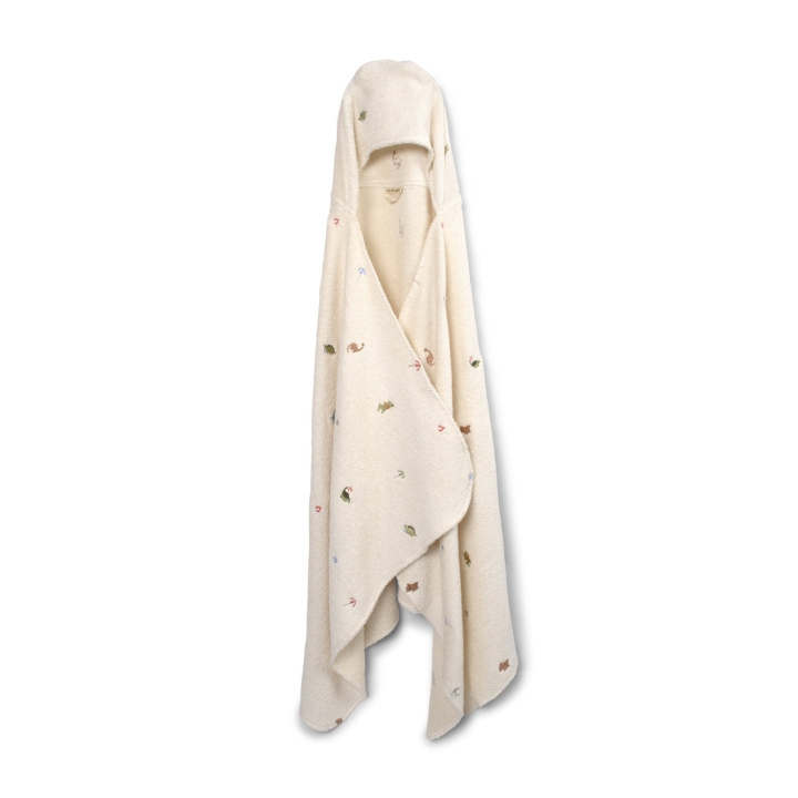Filibabba Embroidered hooded towel - Dino Beach - White - 12-60 m (FI-03577) in the group TOYS, KIDS & BABY PRODUCTS / Children\'s textiles at TP E-commerce Nordic AB (D24297)