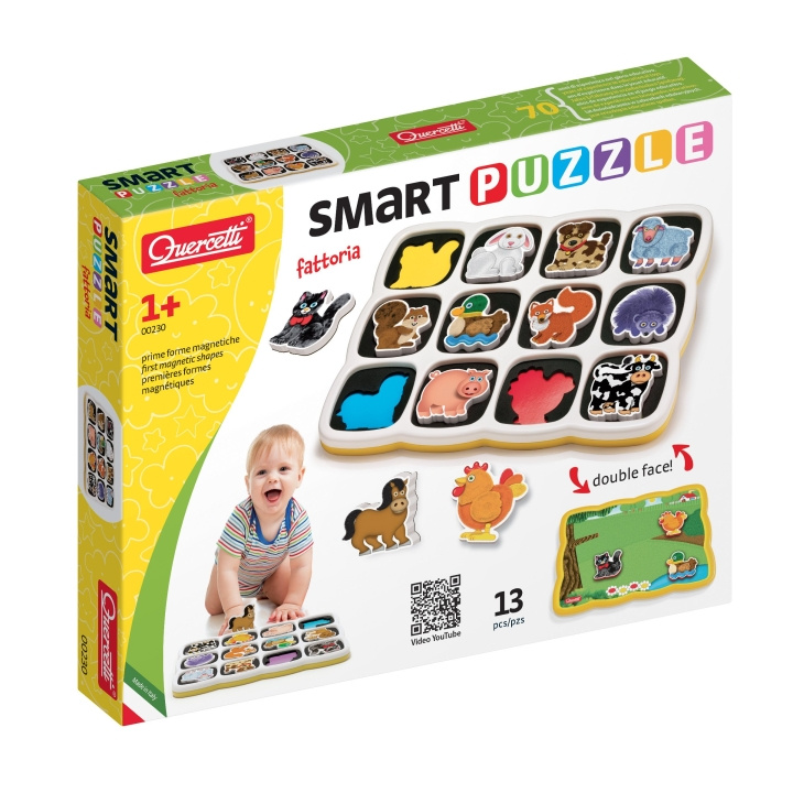 Quercetti Smart Puzzle Farm - (QU-0230) in the group TOYS, KIDS & BABY PRODUCTS / Toys / Kids puzzle at TP E-commerce Nordic AB (D24357)