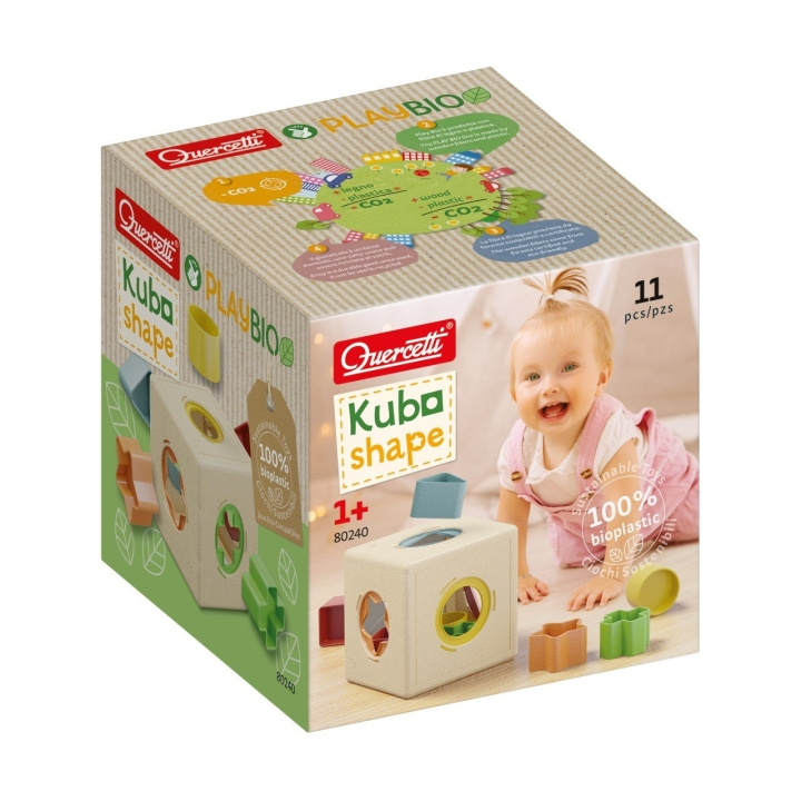 Quercetti PlayBio Kubo Shape Sorter - (QU-80240) in the group TOYS, KIDS & BABY PRODUCTS / Baby toys / Activity toys at TP E-commerce Nordic AB (D24358)